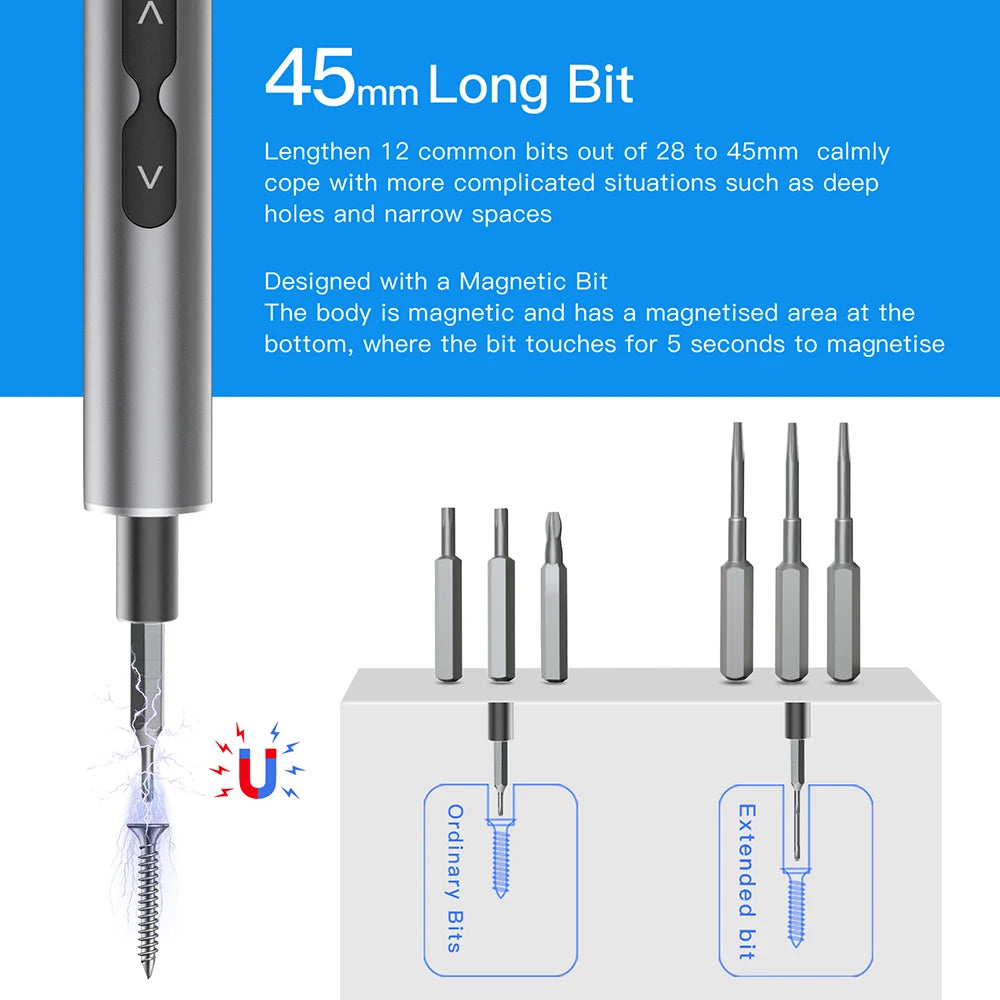 62/6 in 1 Electric Screwdriver Set Precision Handle Portable