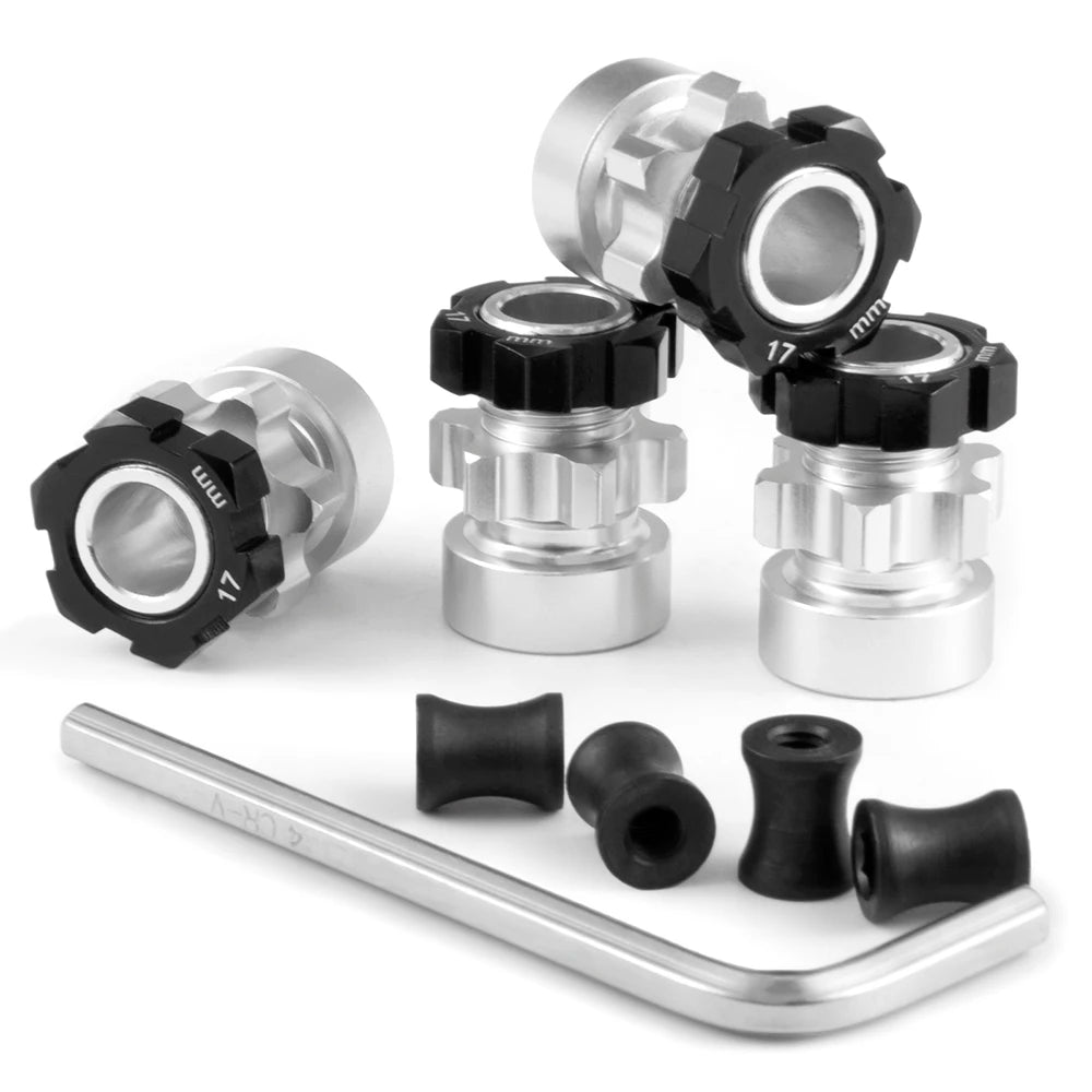 TRINOOD 4PCS Aluminum 12mm to 17mm Extended Adapter 12mm Hex