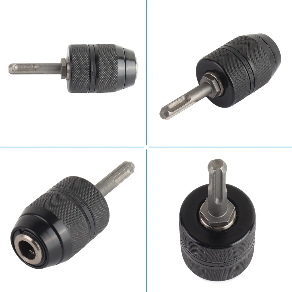 2 13mm Capacity Metal Keyless Lathe Drill Chuck Converter wi