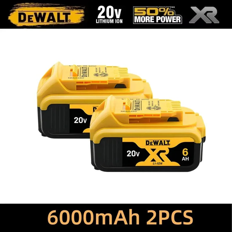 Original 100% Dewalt 20V XR Battery Power Tools DCD805 Dewalt 20V Battery DCB206 6000mAh DCB205 5Ah DCB184 DCB1104 Fast Charger