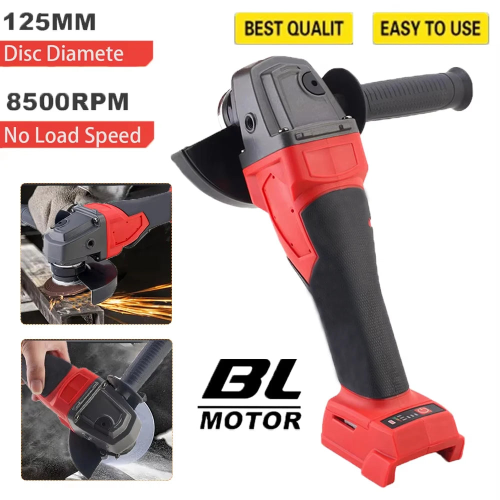 125mm Electric Angle Grinder 3 Gear Brushless Cordless Cutti