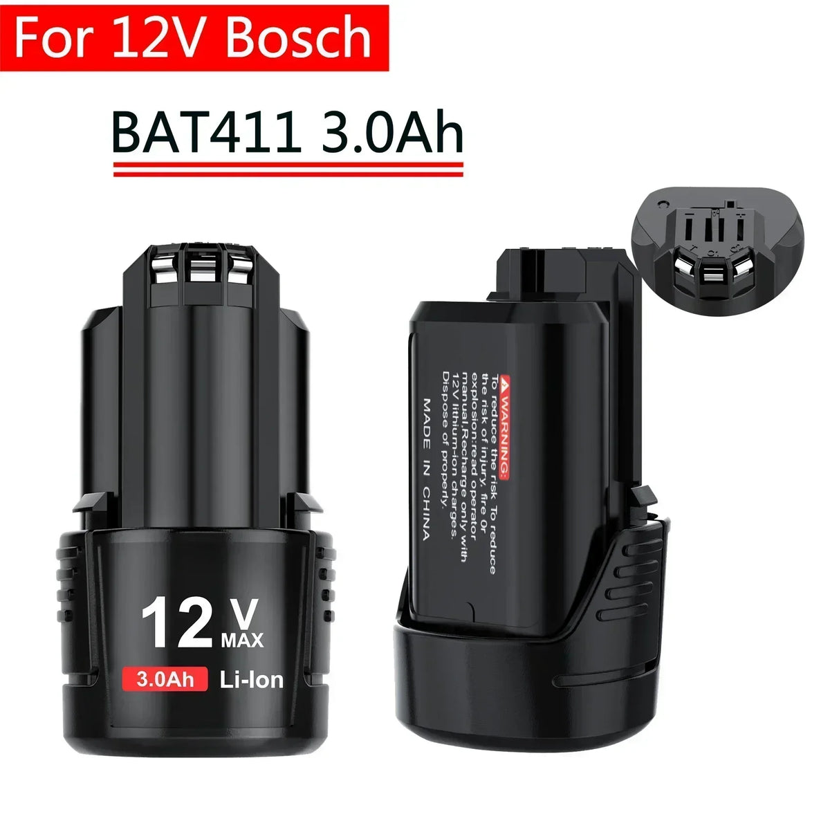 GBA12V 6000mAh for Bosch 12V/10.8V Li-ion Replacement Batter