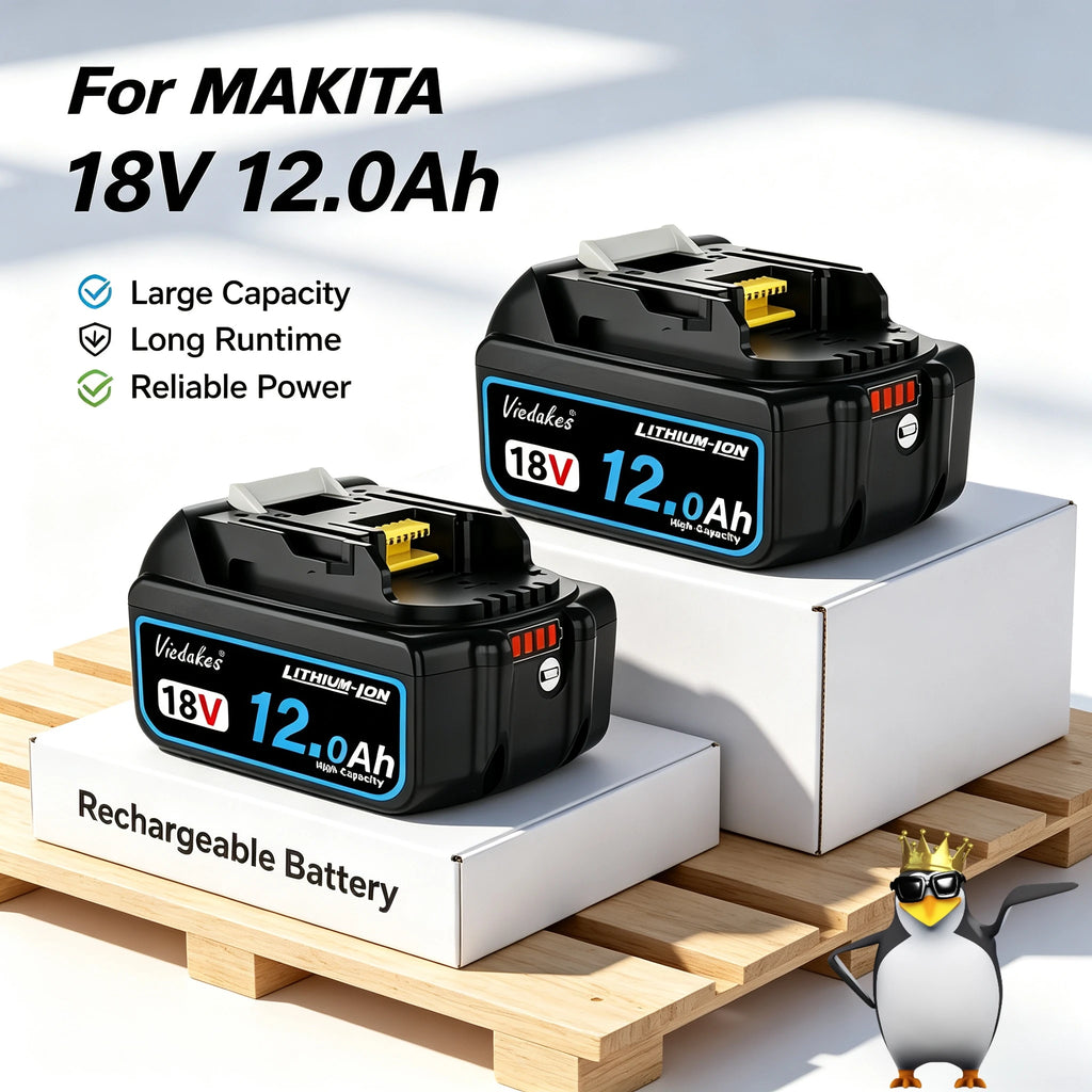 New 18V 8Ah/10Ah/12Ah Power Tool Battery for Makita 18V Batt