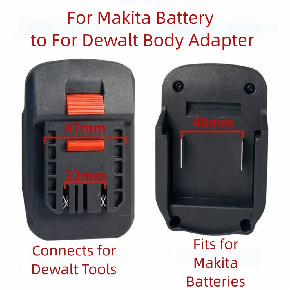 New 2 in 1 Lithium Battery Converter 18V Plastic Converter Base Battery Adapter Electrical Tool Accessory For Makita