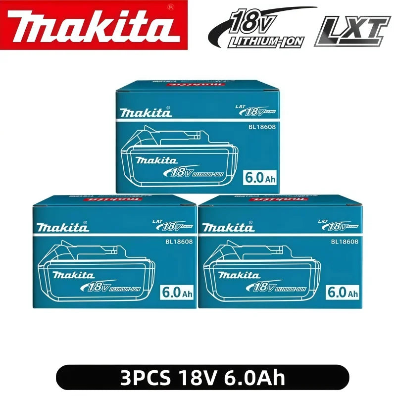 100% Original Makita BL1860B 18V 6.0Ah Battery with LED Power Indicator Extended Runtime for LXT Cordless Tools