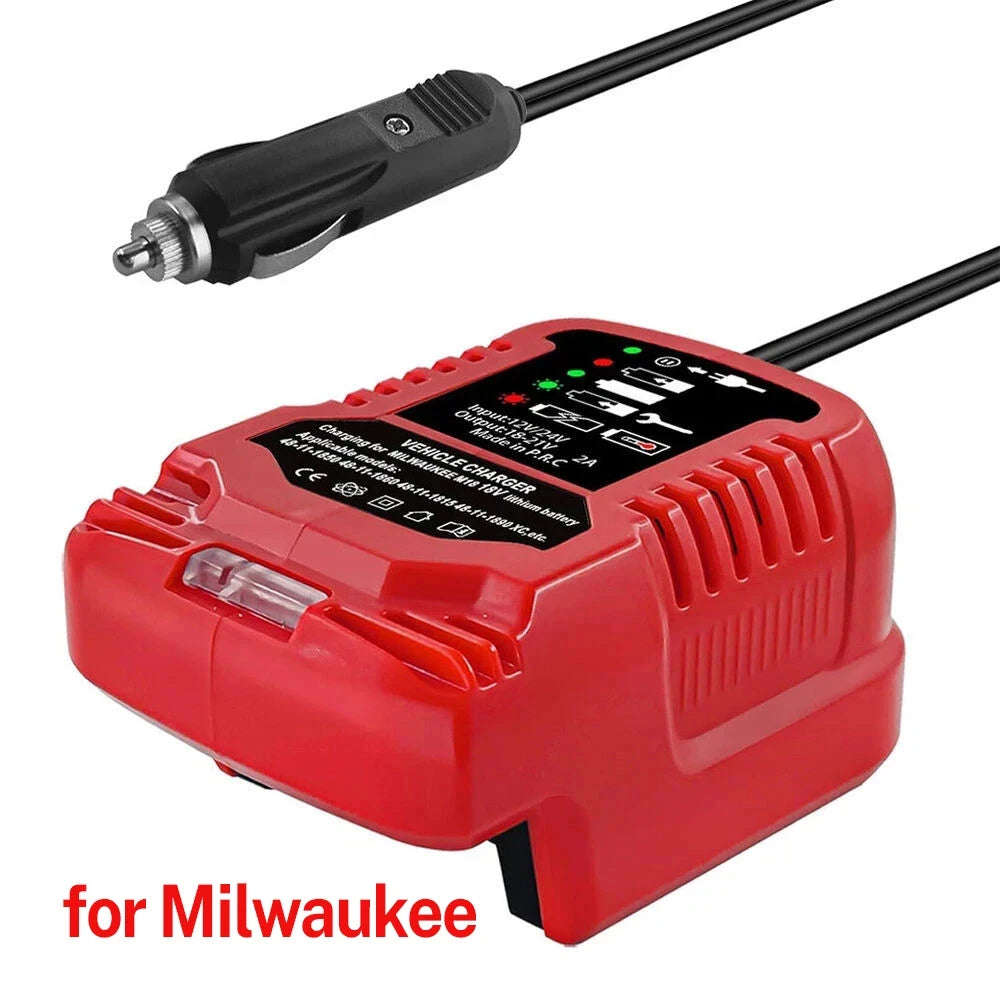 Mini Compact Car Charger For Makita For Milwaukee For Dewalt 18V Lithium Ion Battery Car Charger Cigarette Lighter Plug Charger
