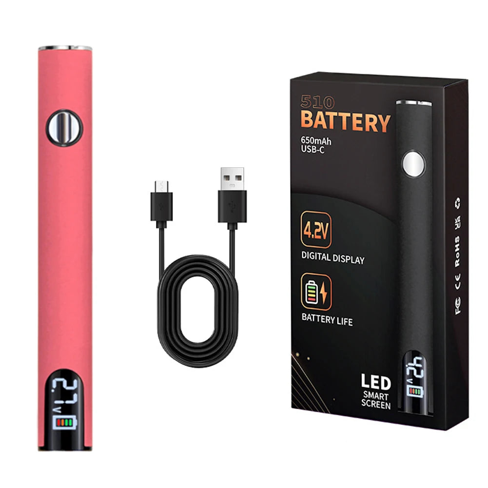 510 Thread Battery Cart Pen 650mAh Battery Smart Power Tool with USB Charger Cable Mini Battery Welding Tool Solder Repair Tools
