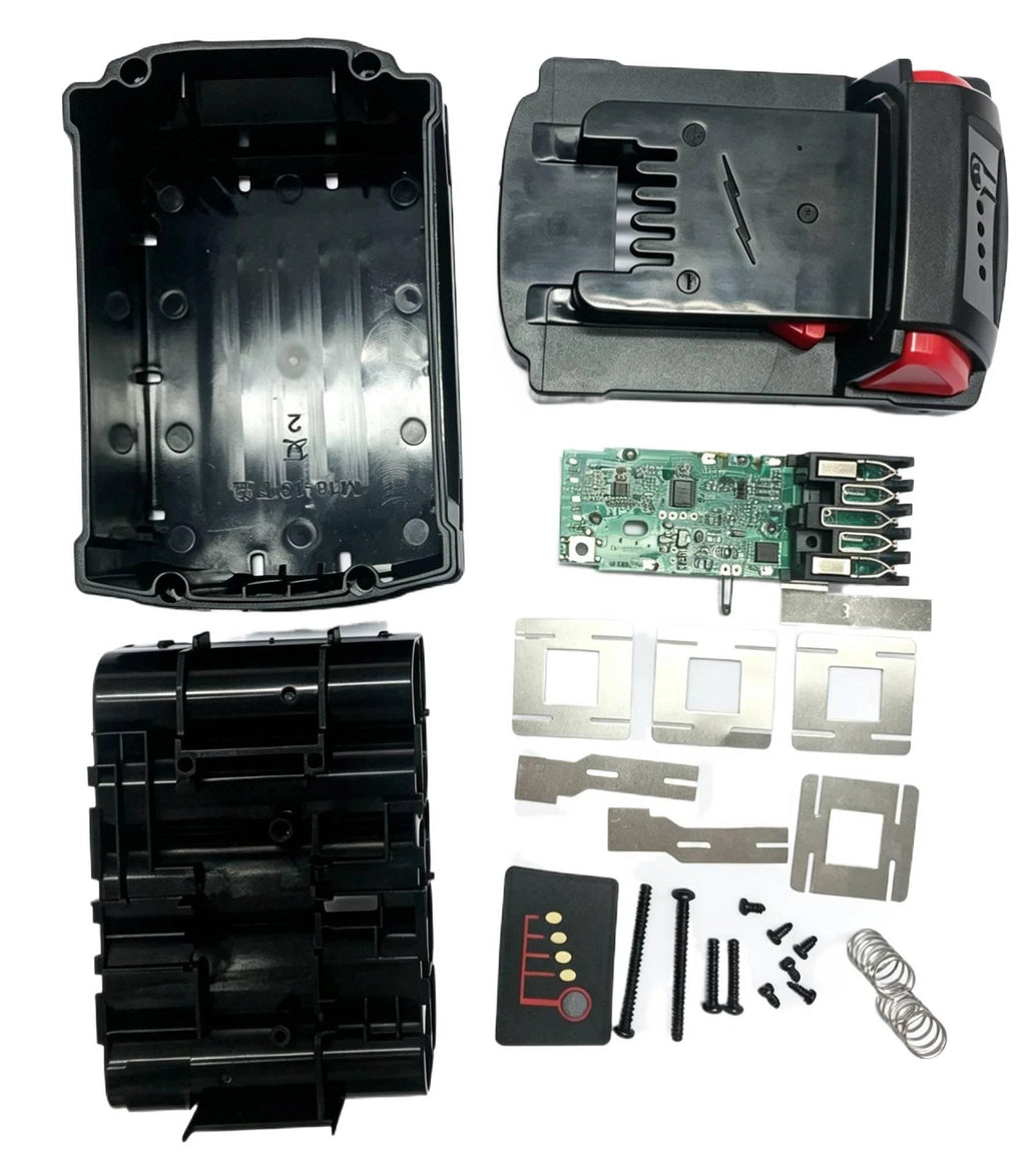 10 Cell 18650 Battery Case Kit Accessories For 18V M18 Style Cordless Power Tool Lithium Battery Housing DIY Repair Set