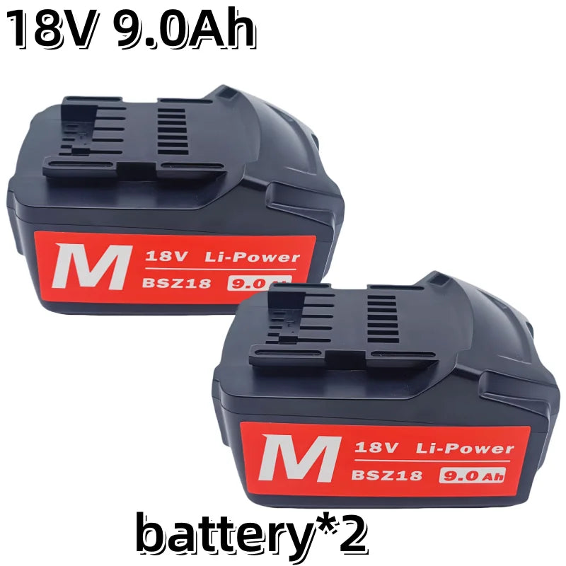 18V 3.0Ah 6.0Ah 9.0Ah Battery for Metabo Cordless Power Tool Replace for Metabo 18V 625592000 625591000 Backup Batteries