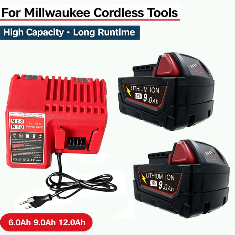 New Style For Milwaukee M18 Power Tool Battery Charger 18V 6
