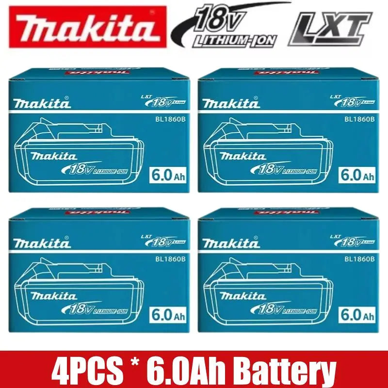 6Ah 100% Original Makita 18V Battery BL1860B Rechargeable Lithium-Ion Battery for Makita 18V Power Tools Replace the Battery.