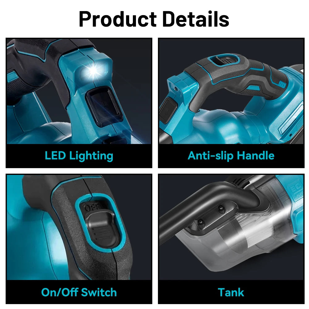 Electric Vacuum Cleaner Handheld Cordless Vacuum Home Car Du