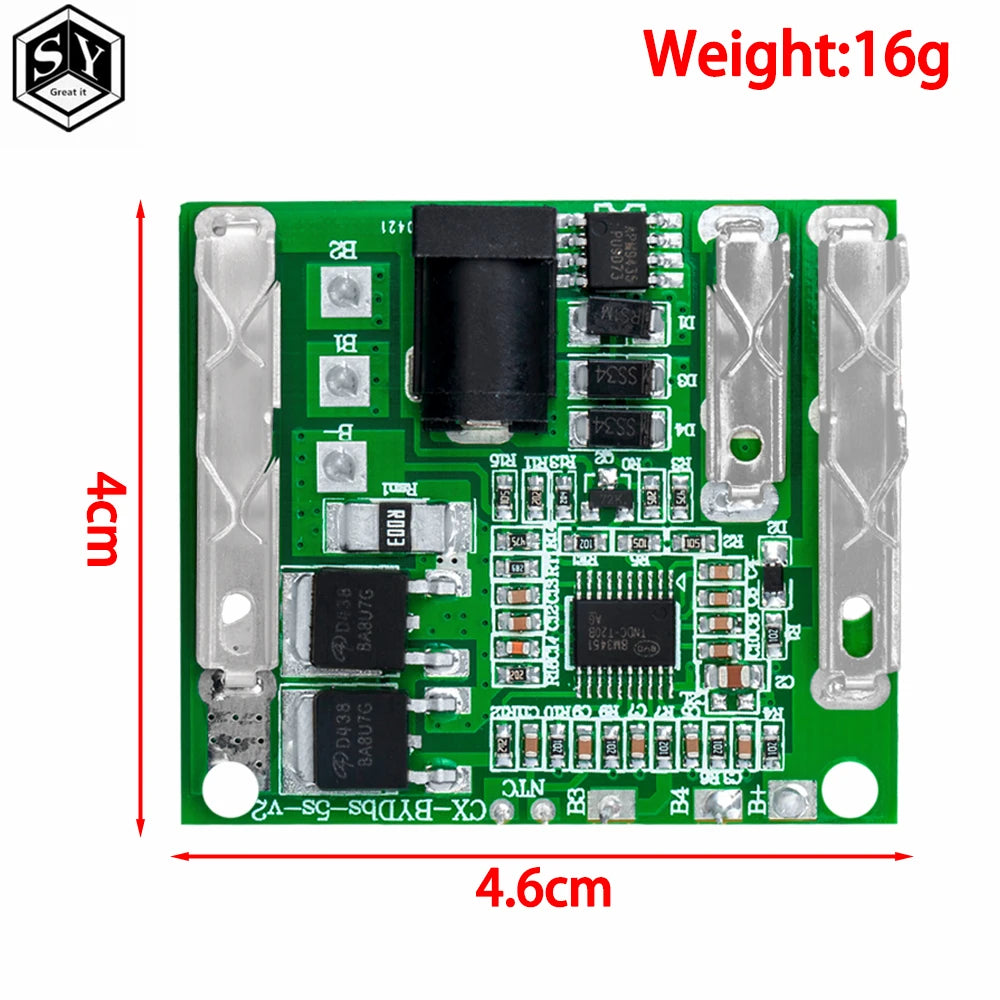 5S 18V 21V 20A Battery Charging Protection Board Li-Ion Lith