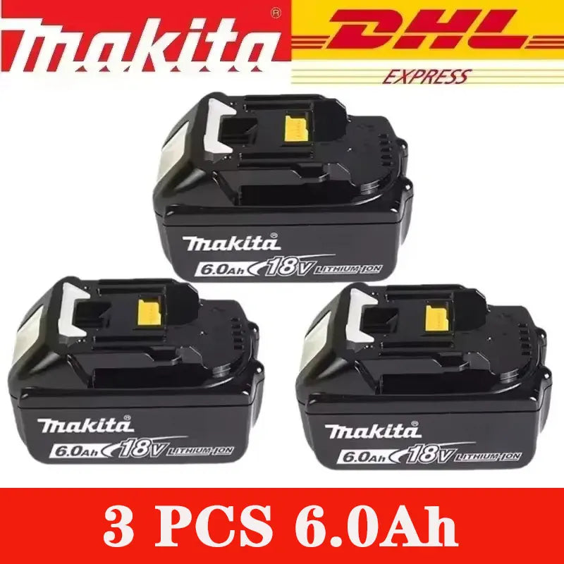 Original Makita 18V Battery Rechargeable Power Tool Makita 18V Battery Replaceable 5Ah/6Ah Battery Lithium-ion 1850 BL1860B 6A