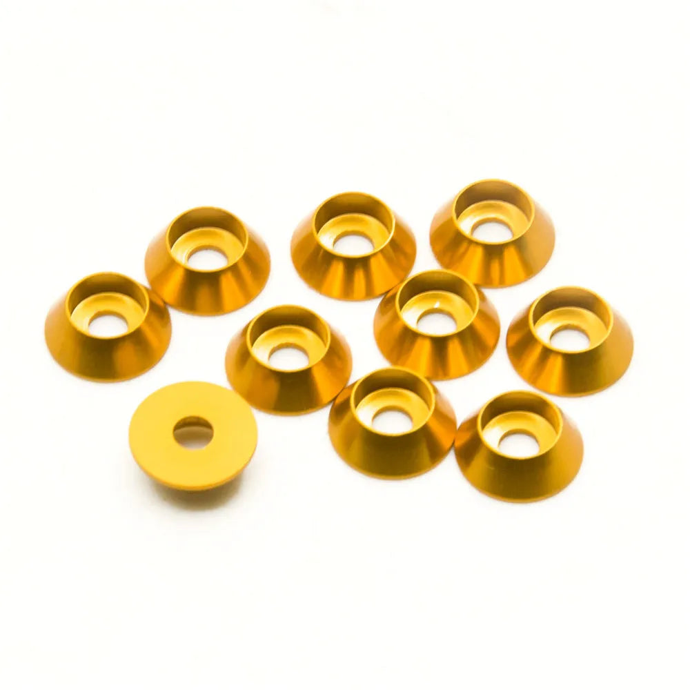 AXSPEED 10Pcs Aluminum M3 Countersunk Head Washer Gasket Cap Screw Hex Socket Screw for RC Model Upgrade Parts