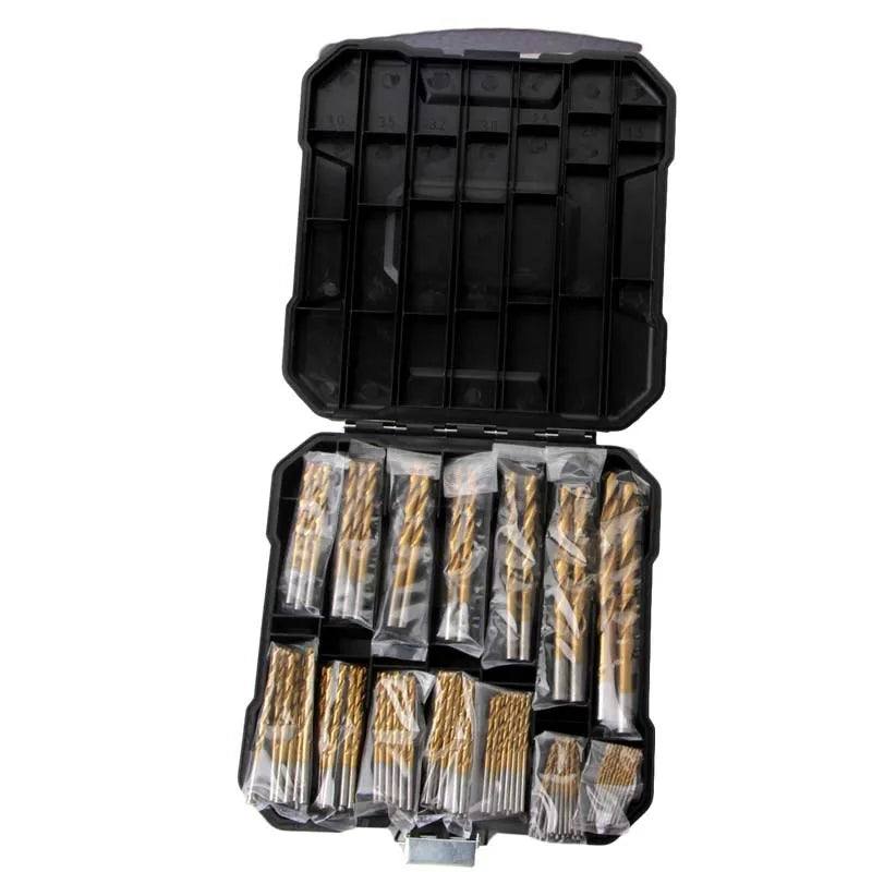 50/99pcs Titanium Coated High Speed Steel Drill Bit Set Hex 