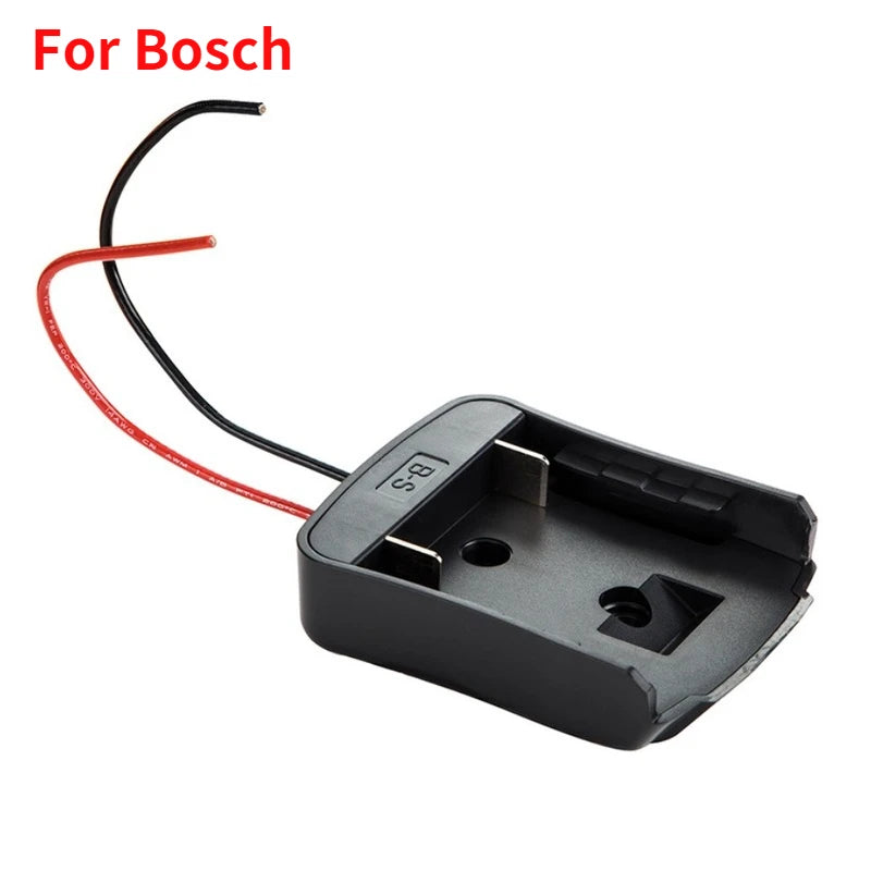 New For Makita Bosch Milwaukee 18v 14.4V Battery Mount Dock Power Connector With 14Awg Wires Connectors Adapter Tool Accessories