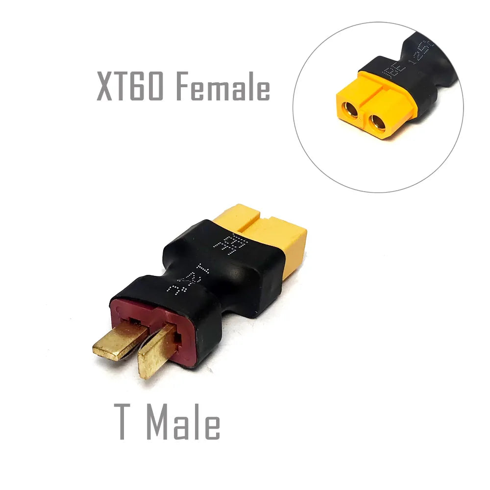 YSIDO RC Battery Adapter XT60/XT30/XT90/T Plug/TRX Connector Female to Male / Male to Female Converter for RC Drone Car Boat DIY