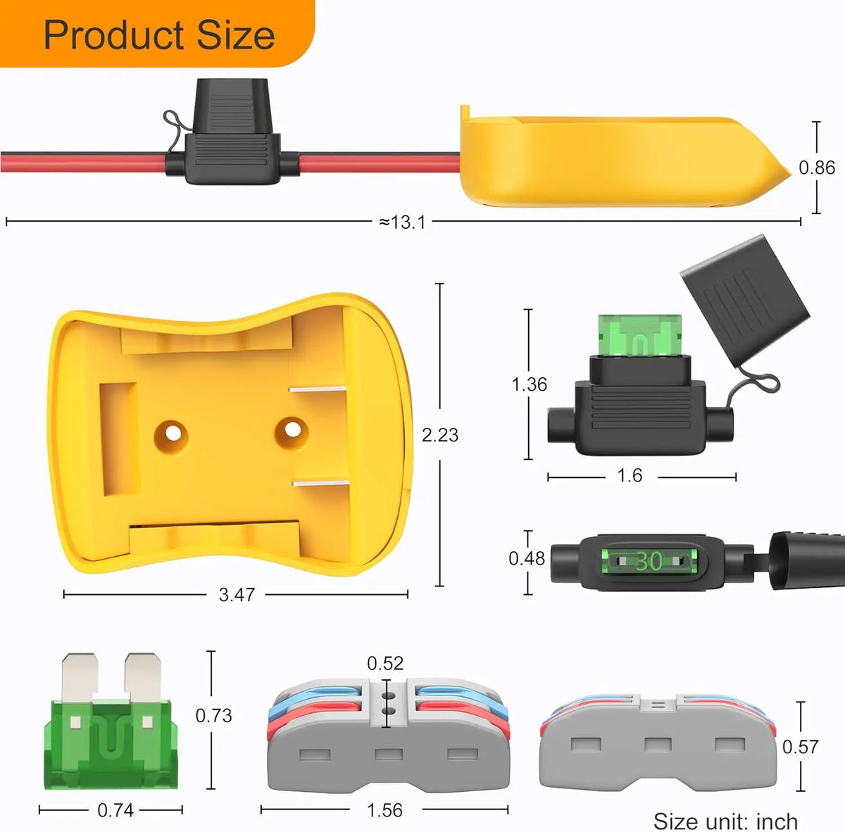 DaierTek 2PCS 20V Battery Adapter Power Wheel Battery Adapte