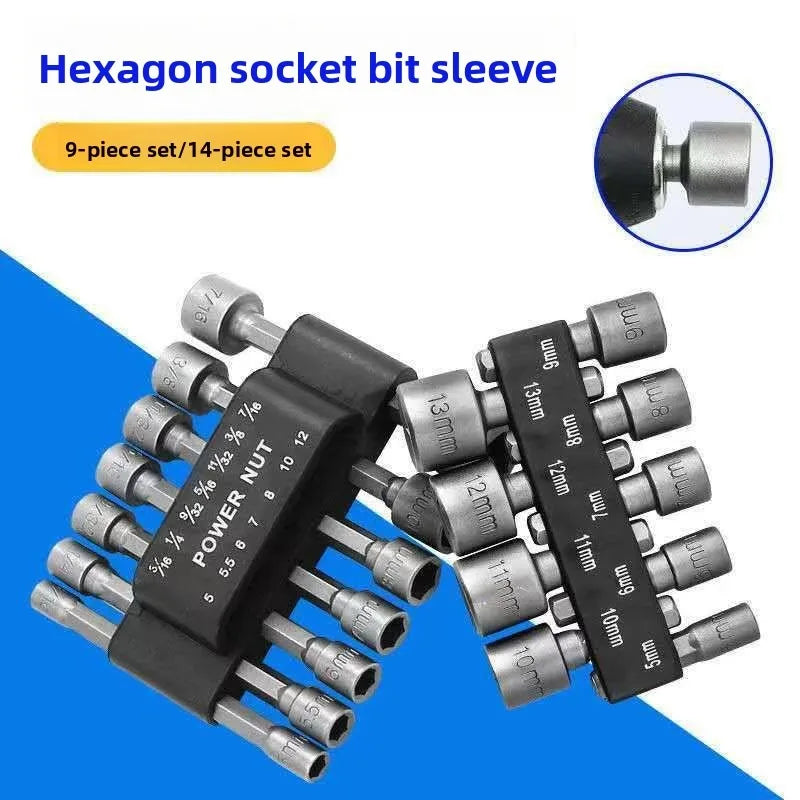 9-14 pieces/set of hexagonal socket batch head set nozzle nu