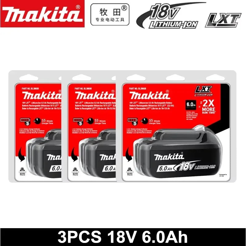 Genuine 6AH Makita BL1860 6Ah Battery Power Tools Li-ion Replacement LXT BL1850 BL1840 for 18V Screwdriver with BMS 18V Battery