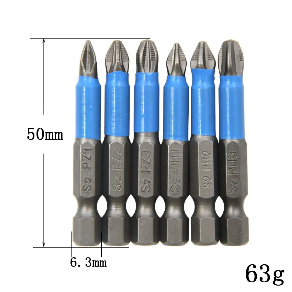 6pc Hexagonal Handle Anti Skid Electric Screwdriver Woodwork