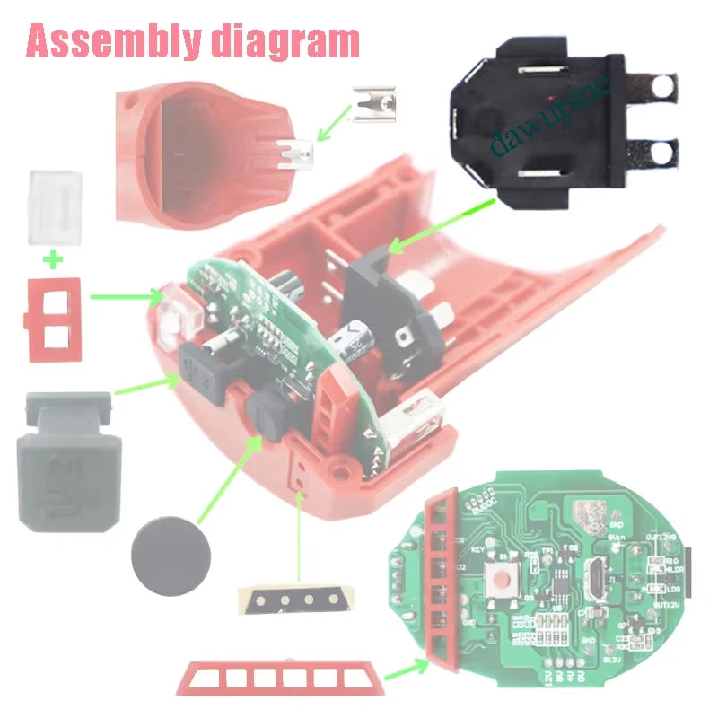 For M12 Lithium Battery Socket Jack Connector Terminal For M