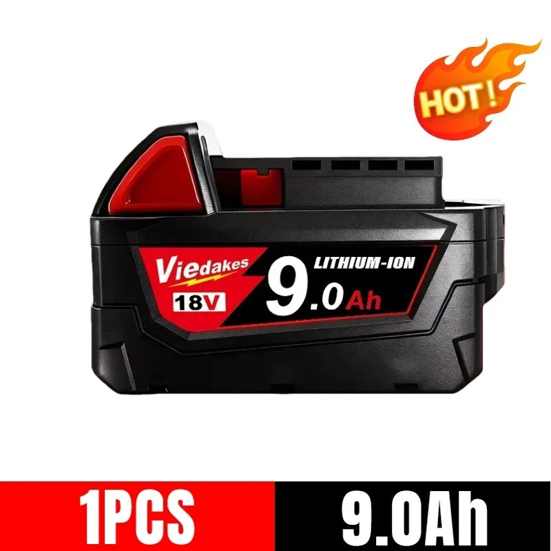 100% New for Milwaukee 18v Battery 9.0Ah High Output 18V Lithium-ion Rechargeable for M18 Cordless Power Tools 6.0/5.0Ah Battery