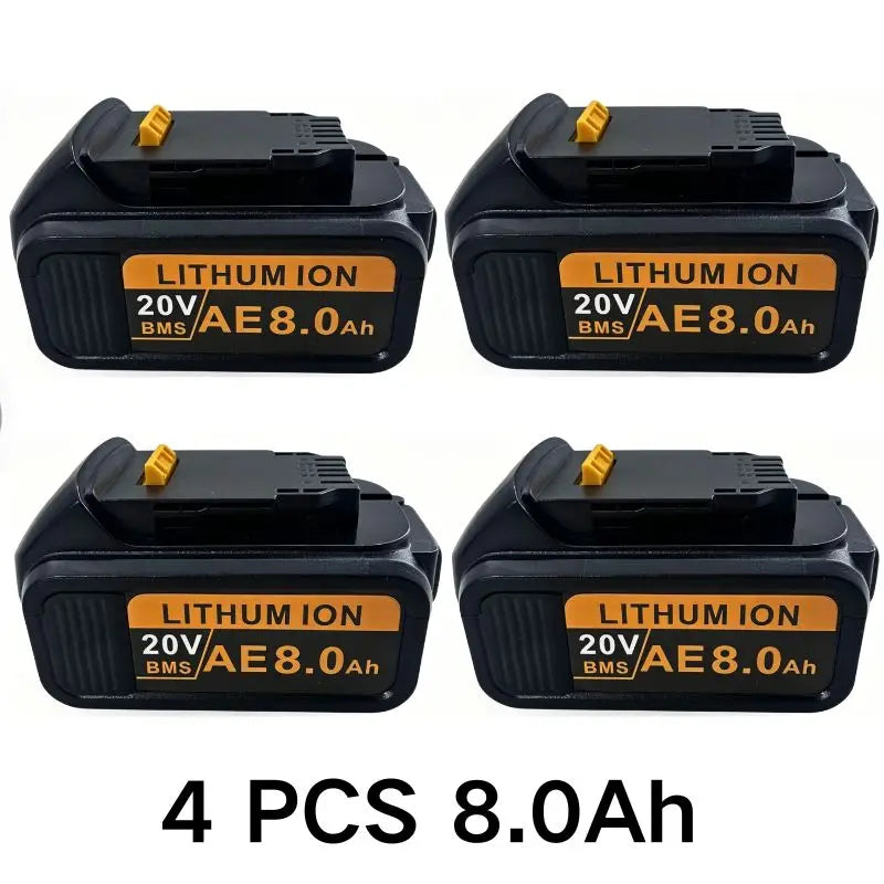 20V For DeWalt 12Ah/9Ah/8Ah/6Ah/3Ah Li-lon Battery Replacement DCB DCD DCF DCG series Power Tools+charger+electric drill