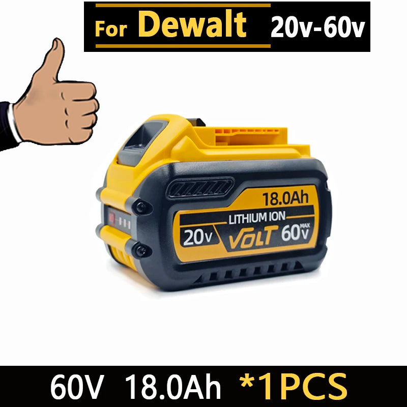 New High-Power for DEWALT 20V/60V Battery DCB200 DCB205 DCB206 Power Tool 18V Battery 3AH 8AH 12AH 18AH Batteries DCD805