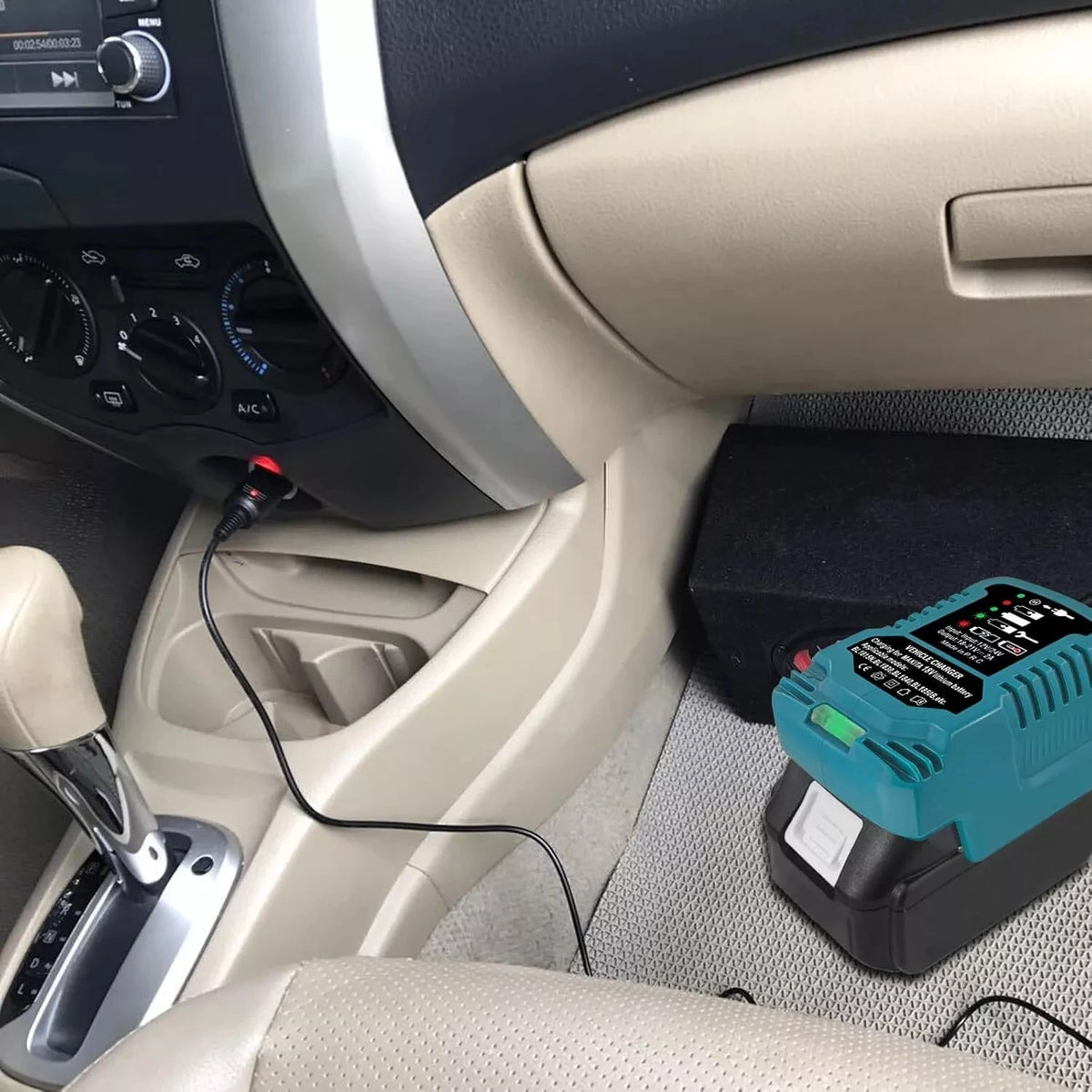 Mini Car Charger For Makita For Milwaukee For Dewalt 18V Lit