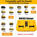 DCB102 Power Tool Lithium Battery 3A Double Charger For DeWa