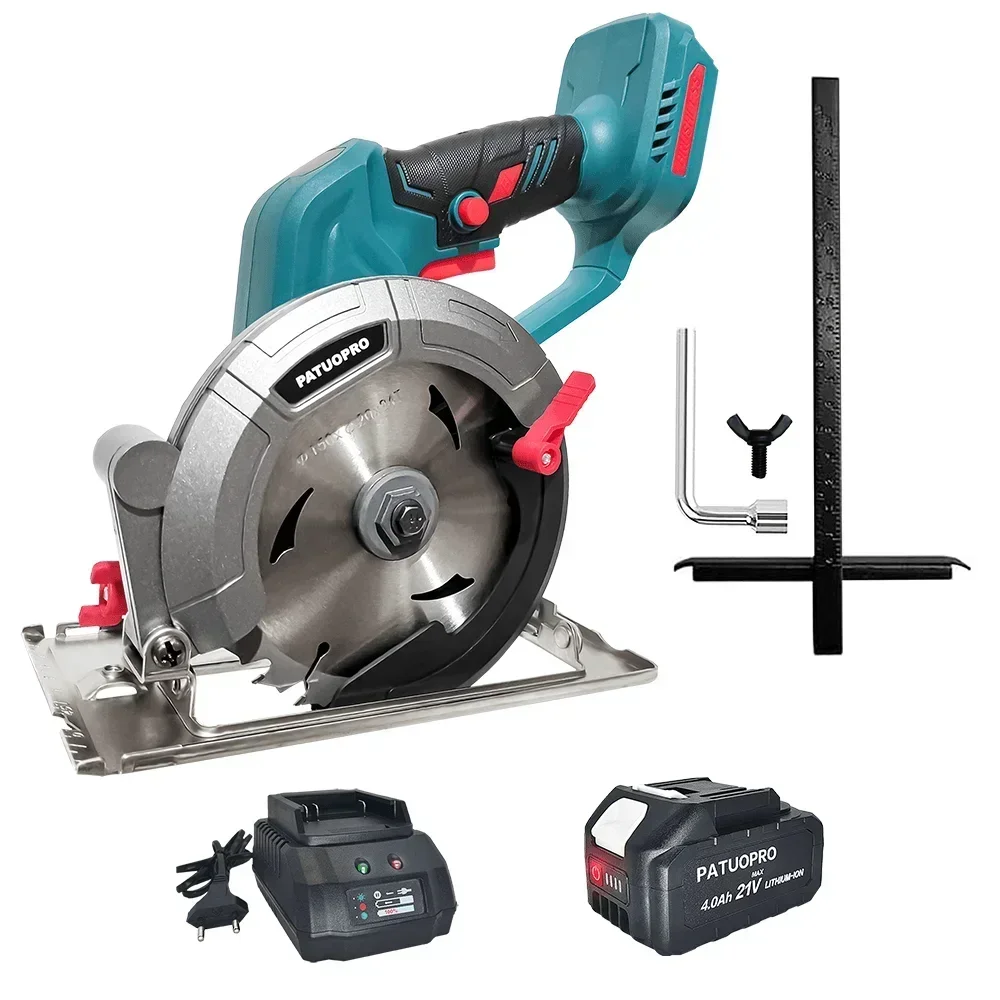 PATUOPRO 6 Inch Brushless Circular Saw Compact Electric Saw Wood Metal Ceramic Tiles Cutter Power Tool For Makita 18V Battery