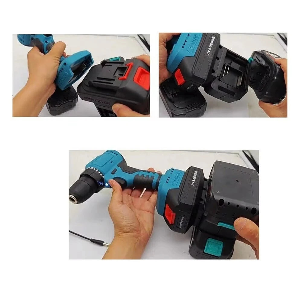 2 in 1 Battery Converter for Impact Drill Wrench Screwdriver