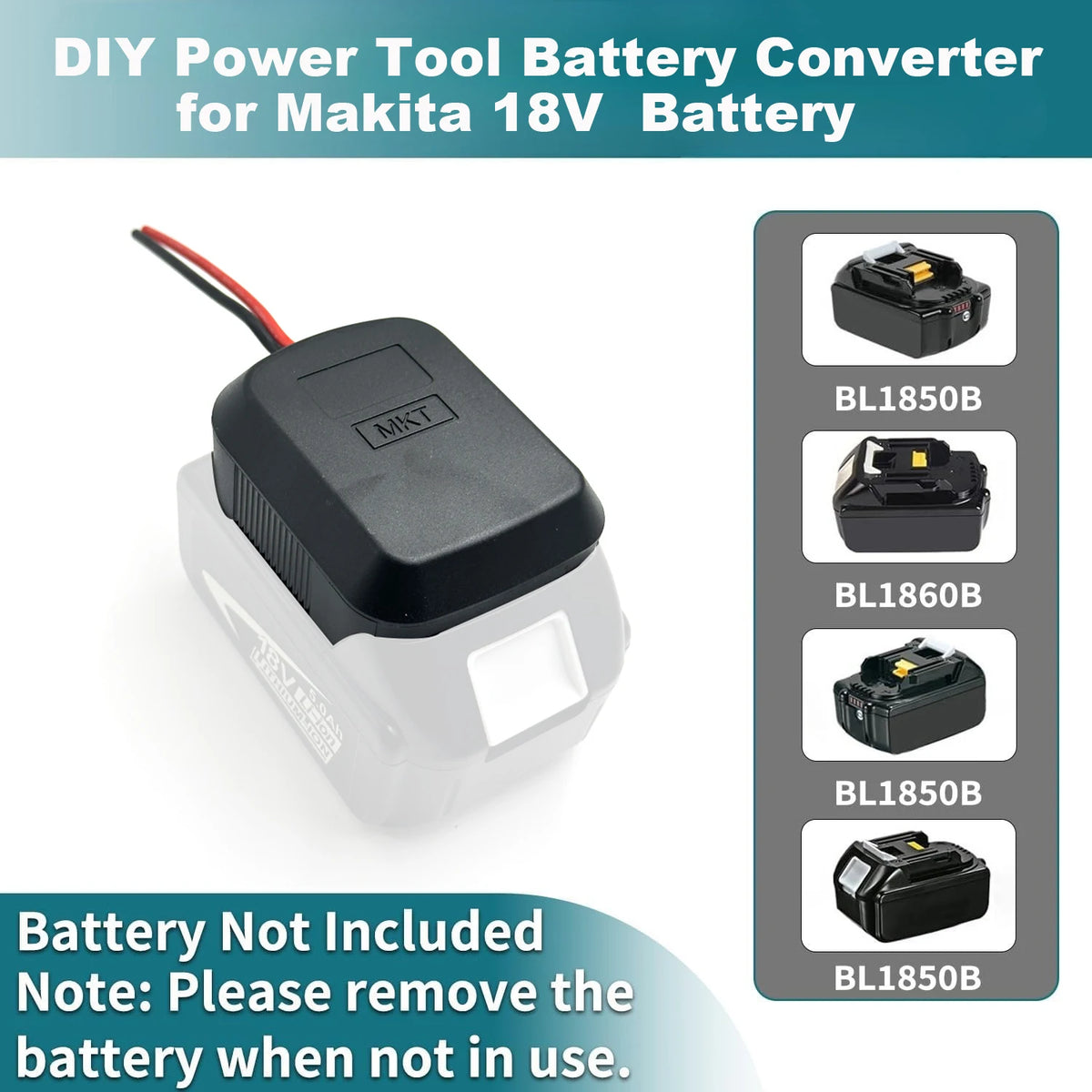 Li-ion Battery External Power Supply Mount DIY Connector Ada