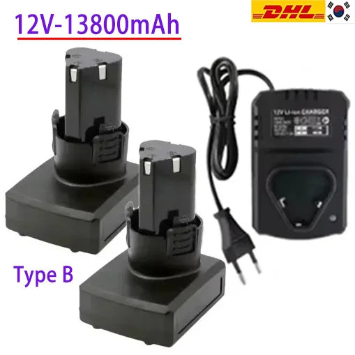 100%.New.Universal 12V 13800mAh Rechargeable Li-ion Lithium 