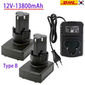 100%.New.Universal 12V 13800mAh Rechargeable Li-ion Lithium 