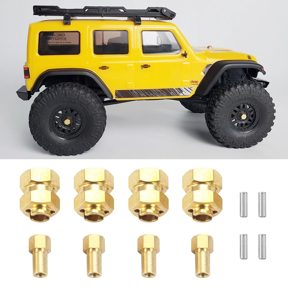 YEAHRUN Axial SCX24 Upgrade Parts Brass Counterweight Wheel 