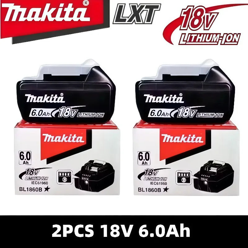 6Ah 100% Original Makita 18V Battery BL1860B Rechargeable Lithium-Ion Battery for Makita 18V Power Tools Replace the Battery.
