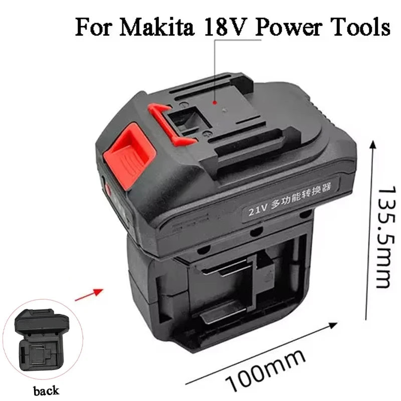 Adapter Converter LED Light Use For Makita BL1830 18V Li-ion