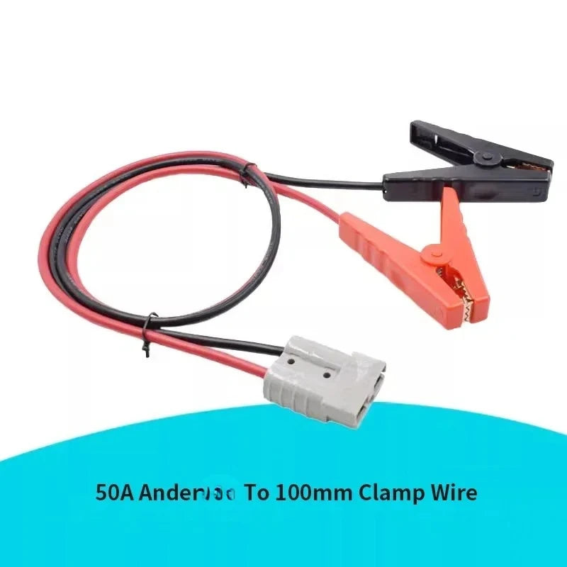 1pc 50A Gray Plug to Battery Clip Connectors For Forklift/Ca