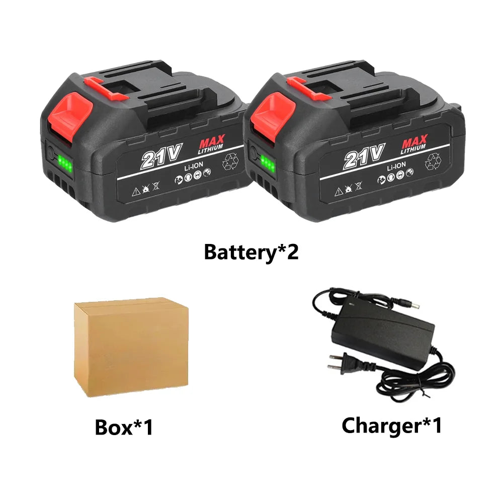 18V 21V Rechargeable Lithium Ion Battery with Capacity Indicator for Makita Cordless Drill Wrench Power Tool Replacement Battery