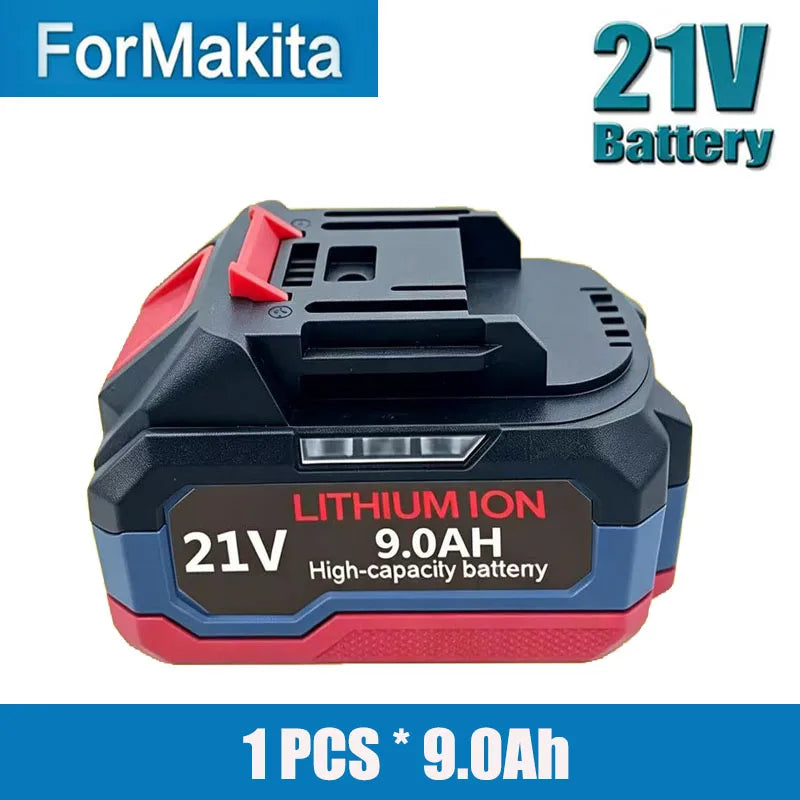 Original for Makita 21V Battery 6AH-12AH Power Tool Lithium Battery LED Indicator Batteries Pack for Makita 18V Battery Pins