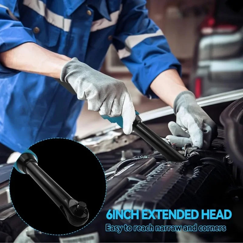 Electric Ratchet Wrench Upgraded Extended Head Removal Screw