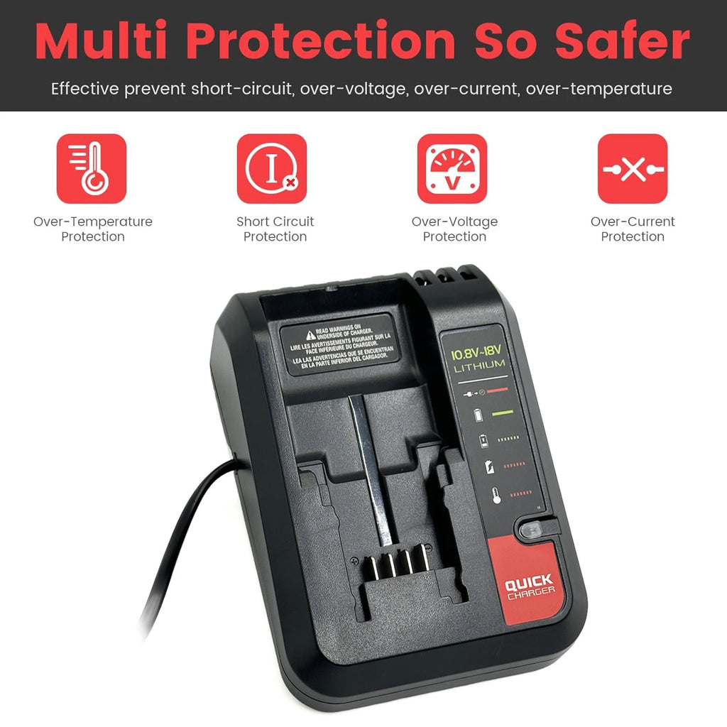 2A Lithium Battery Charger Fast Charge For Black And Decker 