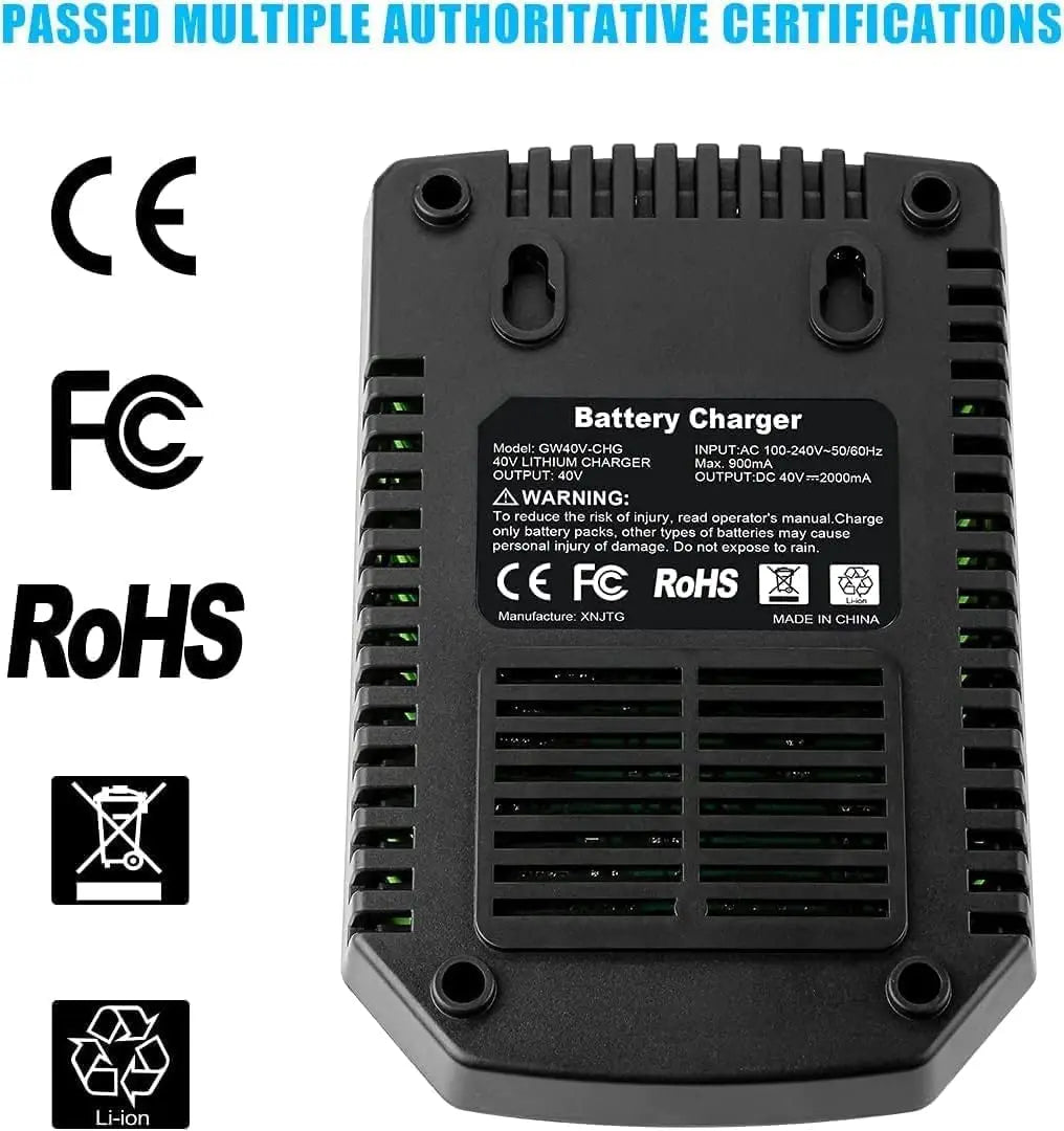 Replacement Charger For GLB 40V Lithium Battery 29482 29462 