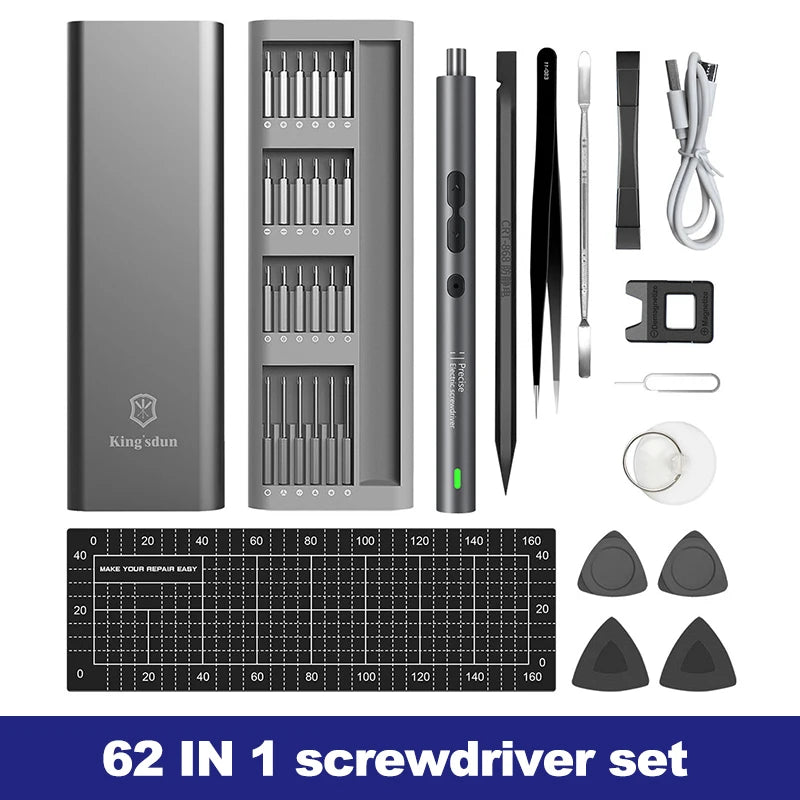 62/6 in 1 Electric Screwdriver Set Precision Handle Portable