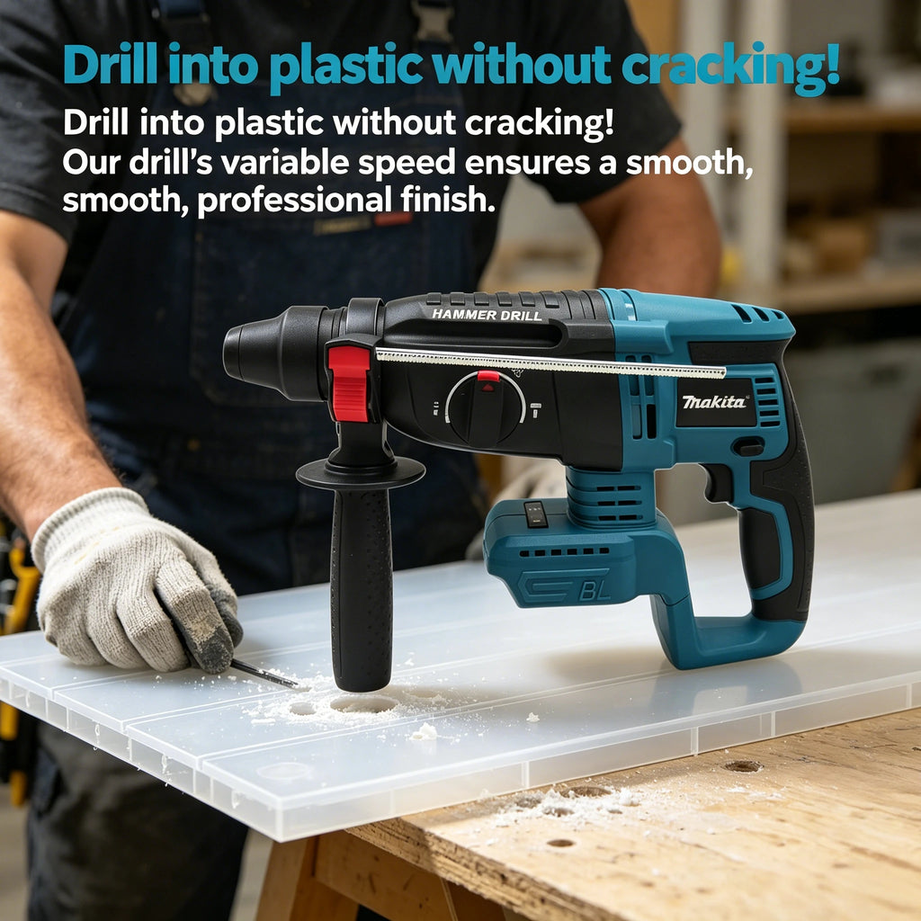 Makita Original 18V 26MM Brushless Hammer Drill Cordless Lit