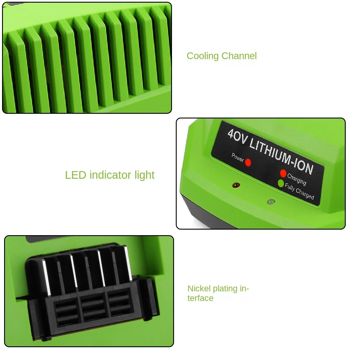 Replacement Charger For GLB 40V Lithium Battery 29482 29462 