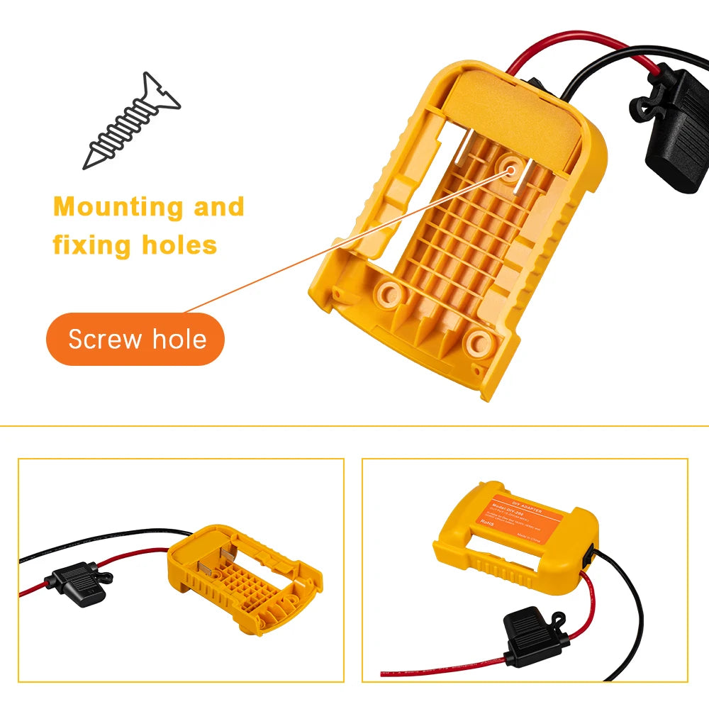 External Battery Adapter Converter for DEWALT 18V/20V/54V Ba